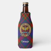 Rafraichisseur De Bouteilles Clan Carnegie Crest sur Tartan (Bottle Devant)