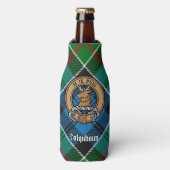 Rafraichisseur De Bouteilles Clan Colquhoun Crest sur Tartan (Bottle Devant)