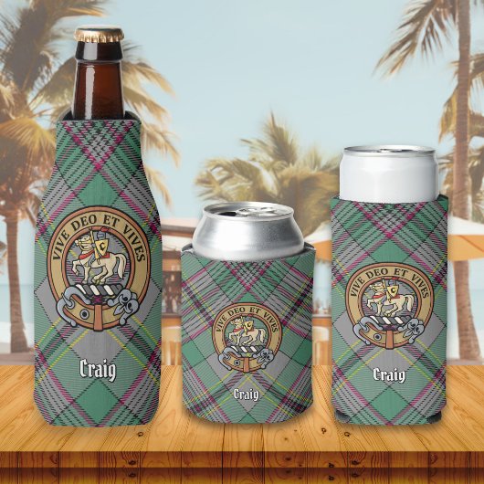 Rafraichisseur De Bouteilles Clan Craig Crest sur Tartan