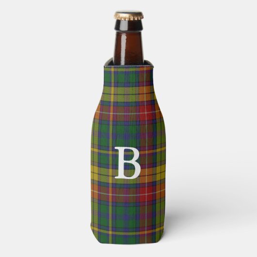 Rafraichisseur De Bouteilles Clan écossais Buchanan Tartan Plaid Bottle Glacièr (Bottle Devant)