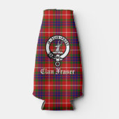 Rafraichisseur De Bouteilles Clan Fraser Crest Badge et Tartan (Devant)