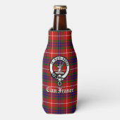 Rafraichisseur De Bouteilles Clan Fraser Crest Badge et Tartan (Bottle Devant)