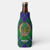 Rafraichisseur De Bouteilles Clan Hamilton Crest sur la chasse Tartan (Bottle Devant)