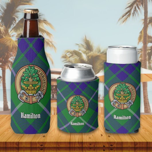 Rafraichisseur De Bouteilles Clan Hamilton Crest sur la chasse Tartan