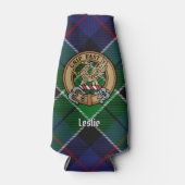 Rafraichisseur De Bouteilles Clan Leslie Crest sur la chasse Tartan (Devant)