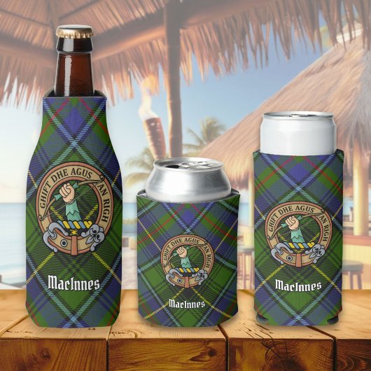 Rafraichisseur De Bouteilles Clan MacInnes Crest sur Tartan