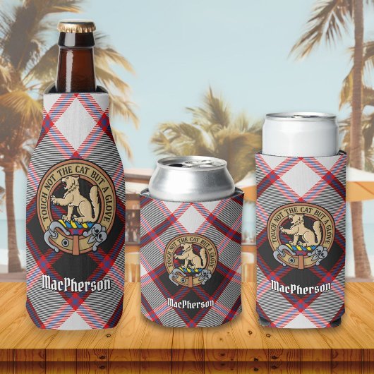 Rafraichisseur De Bouteilles Clan MacPherson Crest sur la chasse Tartan