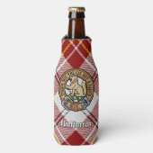 Rafraichisseur De Bouteilles Clan MacPherson Crest sur la robe rouge Tartan (Bottle Devant)