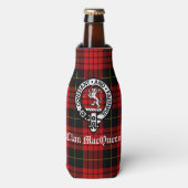 Rafraichisseur De Bouteilles Clan MacQueen Crest Badge & Tartan (Bottle Devant)