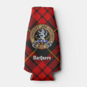 Rafraichisseur De Bouteilles Clan MacQueen Crest sur Tartan (Devant)