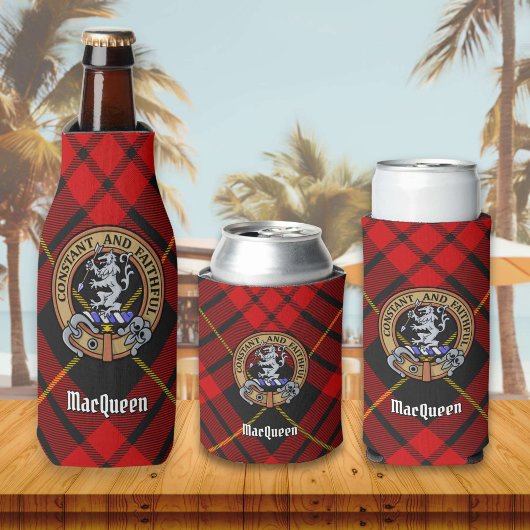 Rafraichisseur De Bouteilles Clan MacQueen Crest sur Tartan