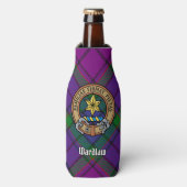 Rafraichisseur De Bouteilles Clan Wardlaw Crest sur Tartan (Bottle Devant)