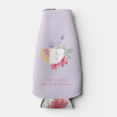 Rafraichisseur De Bouteilles Cocktail Aquarelle Citrus Mariage Floral Monogramm (Devant)