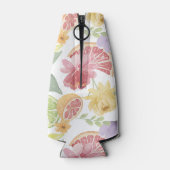 Rafraichisseur De Bouteilles Cocktail Aquarelle Citrus Mariage Floral Monogramm (Dos)