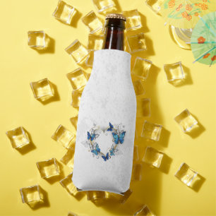 Rafraichisseur De Bouteilles Coeur bijoux avec papillons Morpho