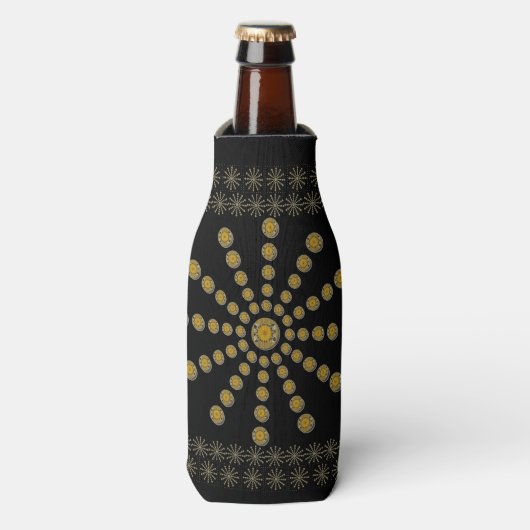 Rafraichisseur De Bouteilles Cool africain Sunflower Polka Dot Art Design d'imp (Bottle Devant)