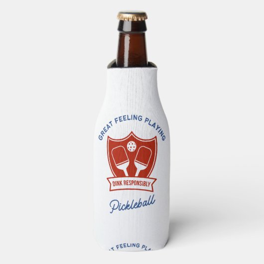 Rafraichisseur De Bouteilles Cool de Pickleball design à porter (Bottle Devant)