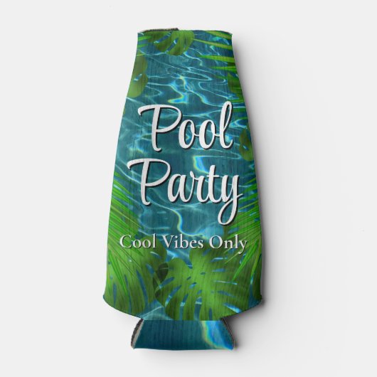 Rafraichisseur De Bouteilles Cool Pool Party vibes palmier feuilles (Devant)