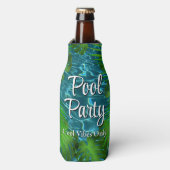 Rafraichisseur De Bouteilles Cool Pool Party vibes palmier feuilles (Bottle Devant)