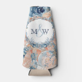 Rafraichisseur De Bouteilles Coquillage de plage Mariage nautique et Roses (Devant)