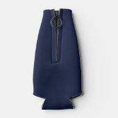 Rafraichisseur De Bouteilles Couleur solide bleu marine de minuit (Dos)