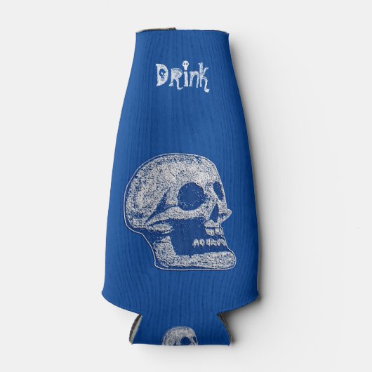 Rafraichisseur De Bouteilles Crâne - Boisson blanc/bleu (Devant)