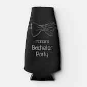 Rafraichisseur De Bouteilles Cravate Bow Custom Black Bachelor Party (Devant)