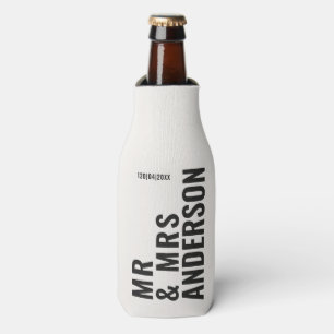 Rafraichisseur De Bouteilles crème moderne noir minimum gras simple mariage