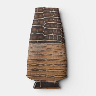 Rafraichisseur De Bouteilles Cuir Brown Faux Alligator