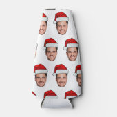 Rafraichisseur De Bouteilles Custom Face Photo Santa Hat Christmas (Devant)