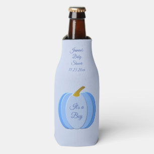 Rafraichisseur De Bouteilles Cute Blue Baby Boy Citrouille Baby shower personna