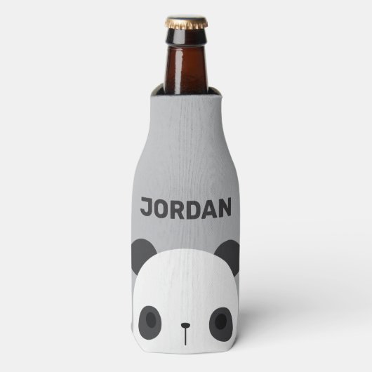 Rafraichisseur De Bouteilles Cute petit ours Panda avec nom personnalisé (Bottle Devant)