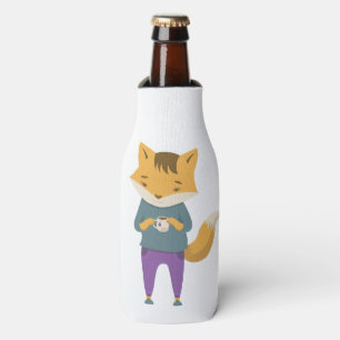 Rafraichisseur De Bouteilles Cute renard avec tasse de thé