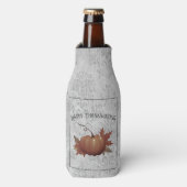 Rafraichisseur De Bouteilles Damask, Citrouille de Thanksgiving | Gris (Bottle Devant)