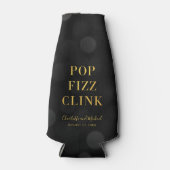 Rafraichisseur De Bouteilles Dark Bokeh Faux Gold Pop Fizz Clink (Devant)