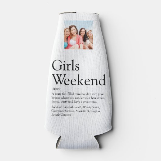 Rafraichisseur De Bouteilles Définition de week-end entre filles personnalisée (Devant)