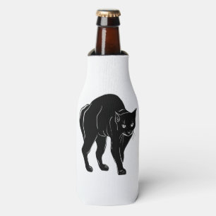 Rafraichisseur De Bouteilles Dessin de silhouette de chat noir rôdant Halloween
