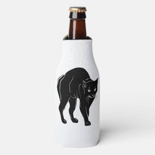 Rafraichisseur De Bouteilles Dessin en silhouette de chat noir à rallonge d'Hal (Bottle Devant)