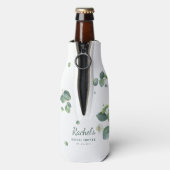Rafraichisseur De Bouteilles Douce Fleurie De Mariage Sur Mesure Eucalyptus (Bouteille Dos)
