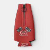 Rafraichisseur De Bouteilles Drapeau À damiers classique noir et blanc Retro 19 (Dos)