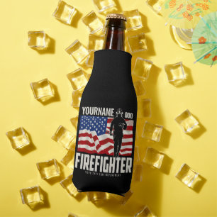 Rafraichisseur De Bouteilles Drapeau américain de sauvetage de pompier personna