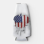 Rafraichisseur De Bouteilles Drapeau américain déchiré, déchiré et déchiré (Devant)