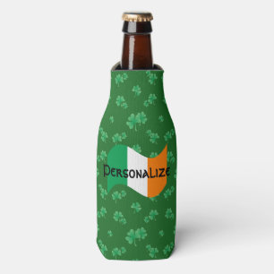 Rafraichisseur De Bouteilles Drapeau Irlandais avec Trèfles