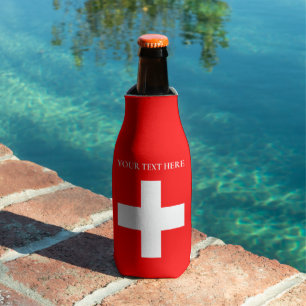Rafraichisseur De Bouteilles Drapeau suisse personnalisé Schweiz Suisse Europe
