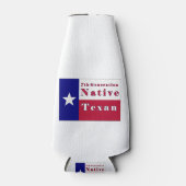 Rafraichisseur De Bouteilles Drapeau texan natif de 7e génération (Devant)