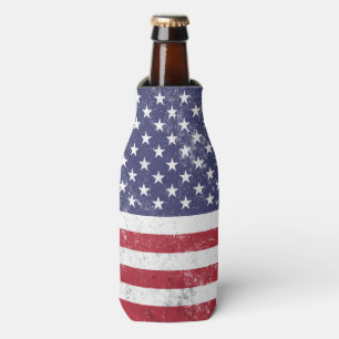 Rafraichisseur De Bouteilles Drapeau vintage USA Patriotique Américain Rouge Bl