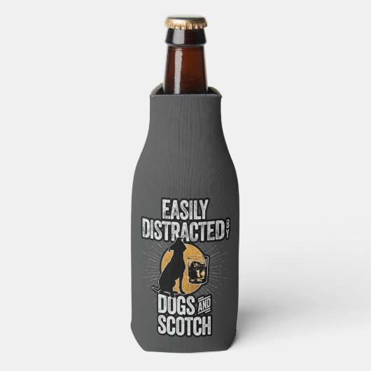 Rafraichisseur De Bouteilles Easily Distracted by Dogs and Scotch (Bottle Devant)