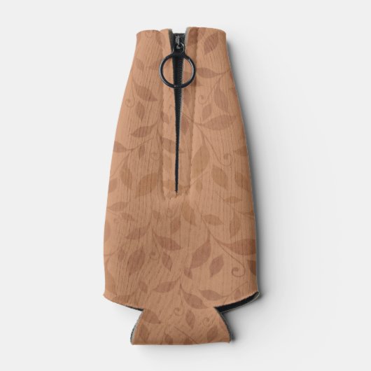 Rafraichisseur De Bouteilles Élégant Abstrait Brown Feuilles d'automne Motif Sh (Dos)