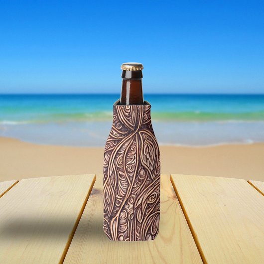 Rafraichisseur De Bouteilles Élégant Feuille sculpté