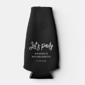 Rafraichisseur De Bouteilles Élégant mariage moderne Script Fête de Bachelorett (Devant)